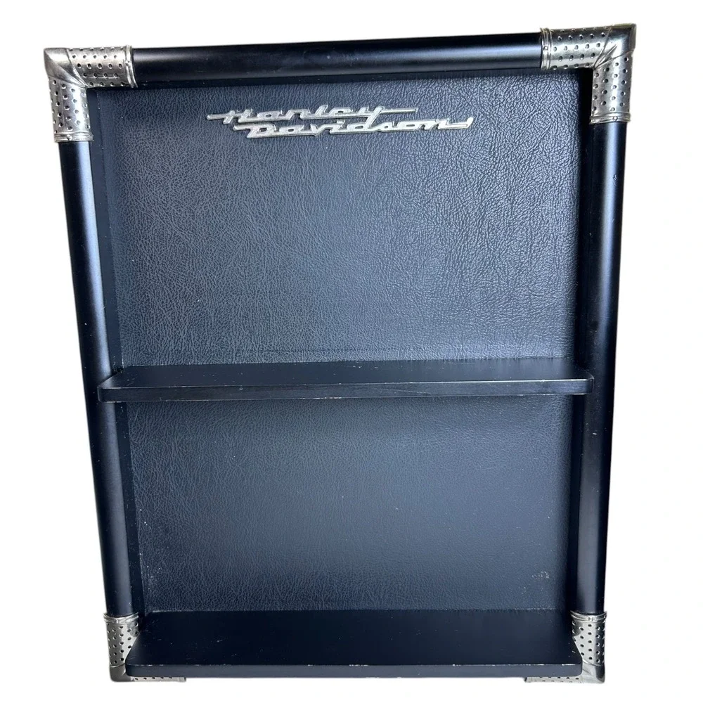 Franklin Mint Harley Davidson Wall Shelf Key Rack Set Biker Decor Road Case 2pc